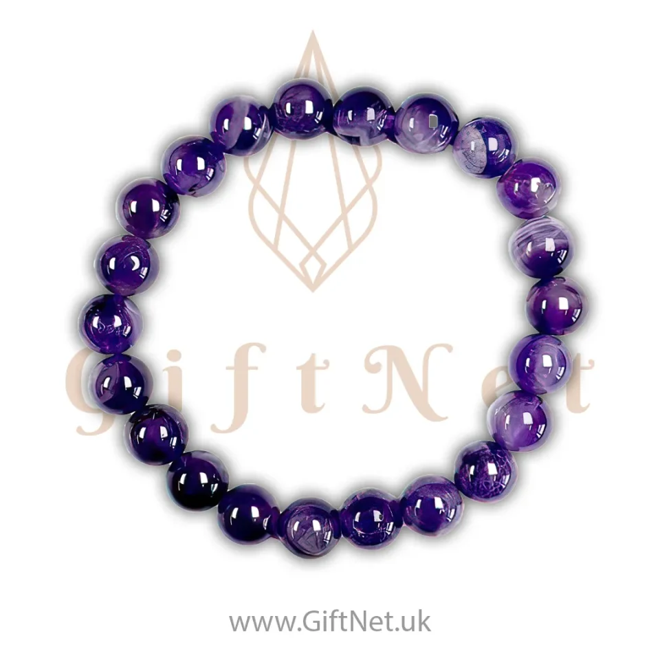 Amethyst 8mm Round Bracelet