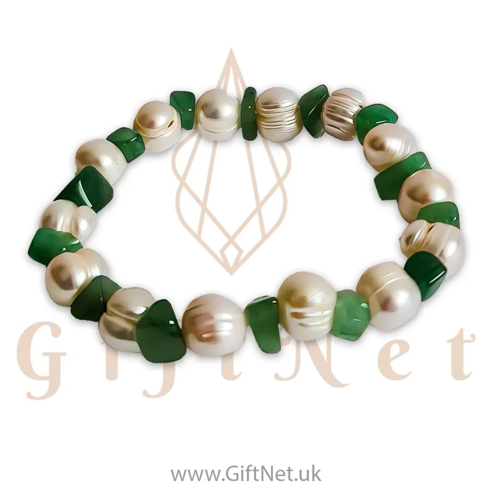 Aventurine Chip + 15 PEARL Bracelet
