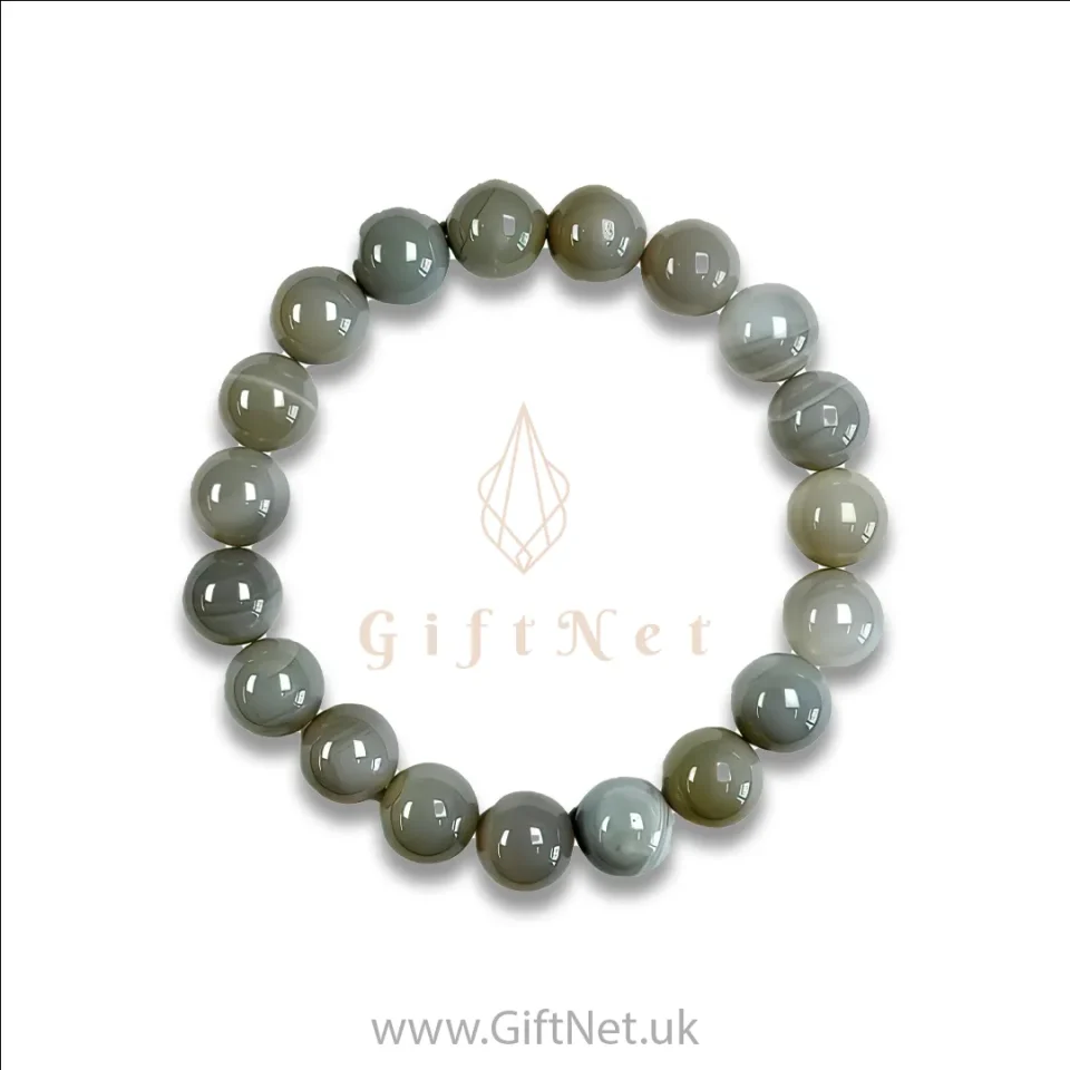 Banded Agate 10mm Round Bracelet